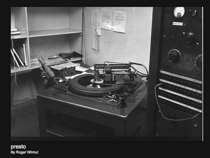 Photos of the BBC provided with permission from BBC engineer Roger Wilmut to the Museum of Magntic Sound Recording